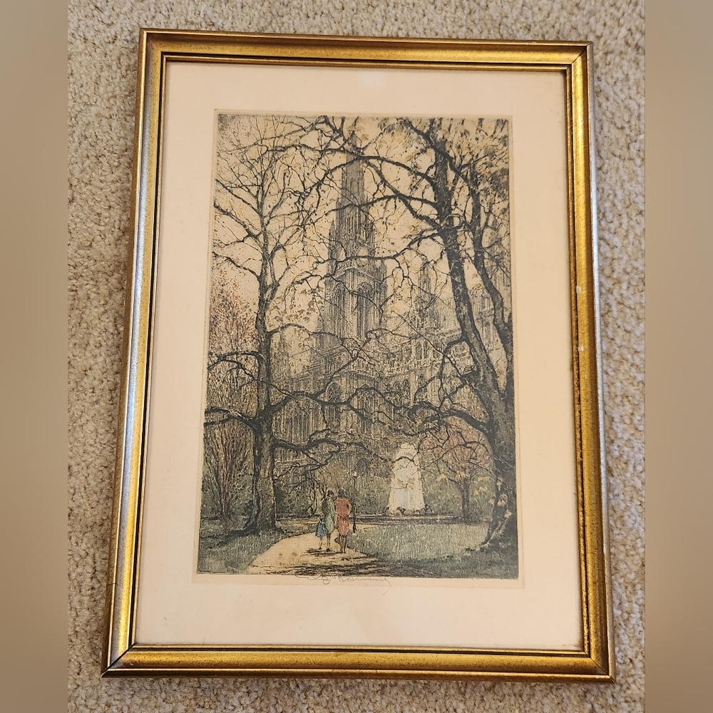 Luigi Kasimir Vienna City Hall‎ Original Signed  Framed